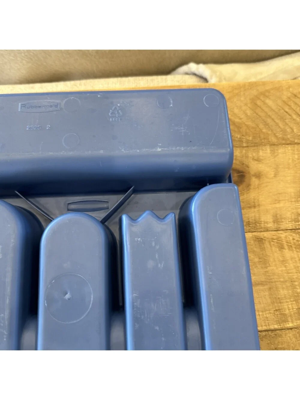 Vintage Rubbermaid Cutlery Organizer Flatware Blue 1994 Heavy Plastic 2925